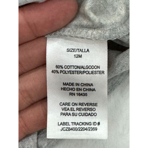 Baby Toddler Halloween Little Monster Shirt Glow in the Dark Black Gray 12M - Picture 5 of 7